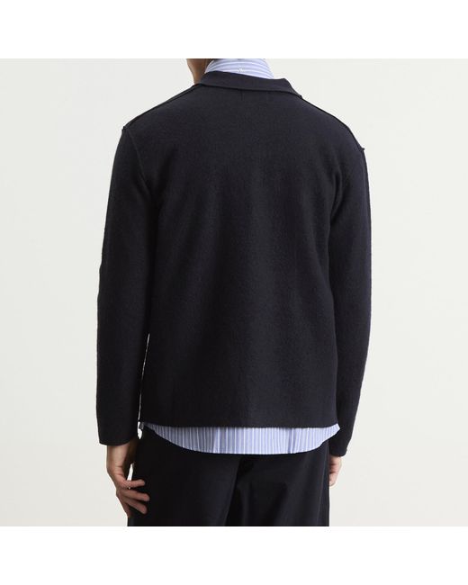 NN07 Blue Jonas Wool Overshirt for men