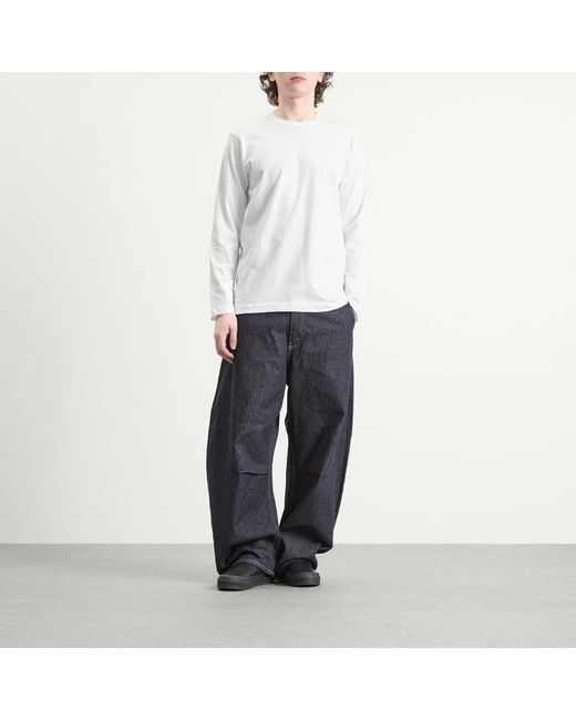 Comme des Garçons White Cotton Long Sleeve T-Shirt for men