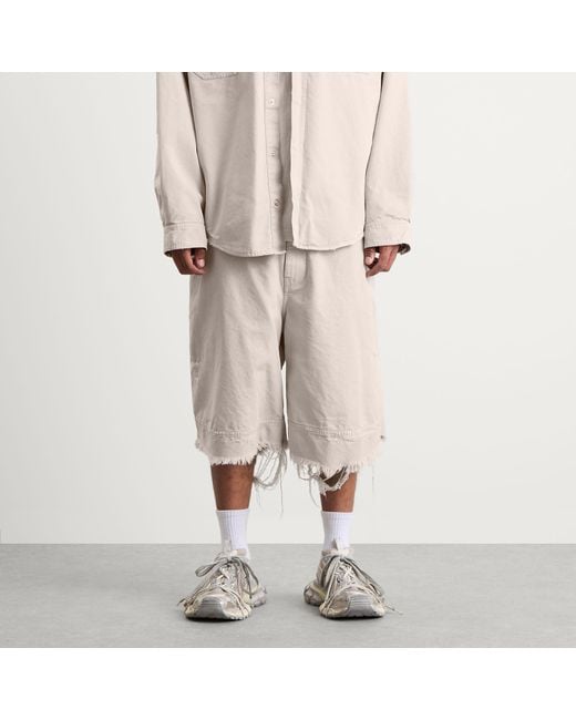 Balenciaga Natural Heavy Cotton Workwear Pants for men