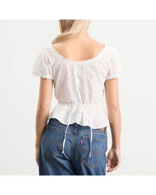 Rixo White Sandi Top