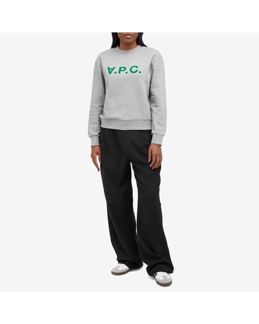 A.P.C. Gray Elisa Logo Sweatshirt