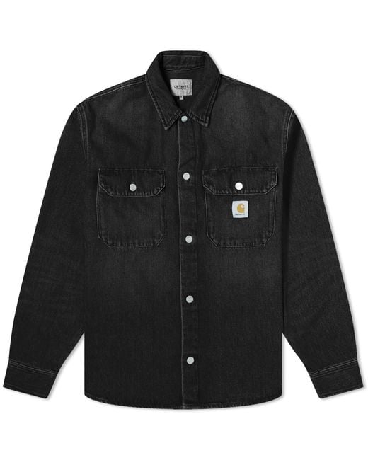 Carhartt Black Harvey Denim Shirt Jacket for men