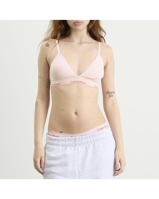 Calvin Klein Pink Icon Lightly Lined Triangle Bra