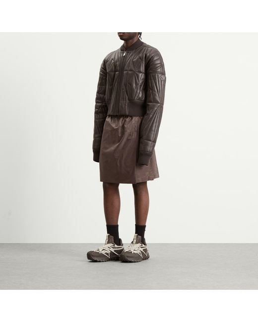 Rick Owens Brown X Moncler Kiltshorts Drawstring Shorts