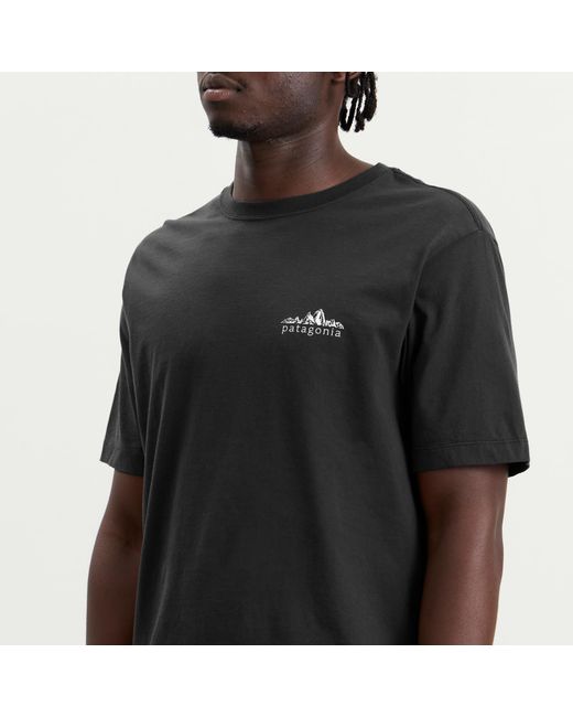 Patagonia Black Fitz Roy Foothills T-Shirt for men