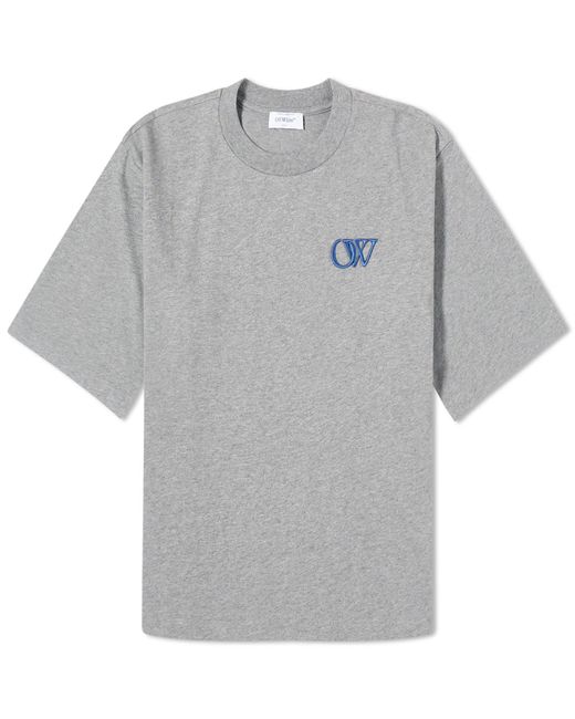Off-White c/o Virgil Abloh Gray Off- Flock Basic T-Shirt