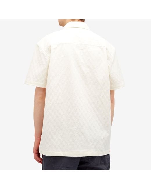 Palmes White Garden Short Sleeve Shirt for men