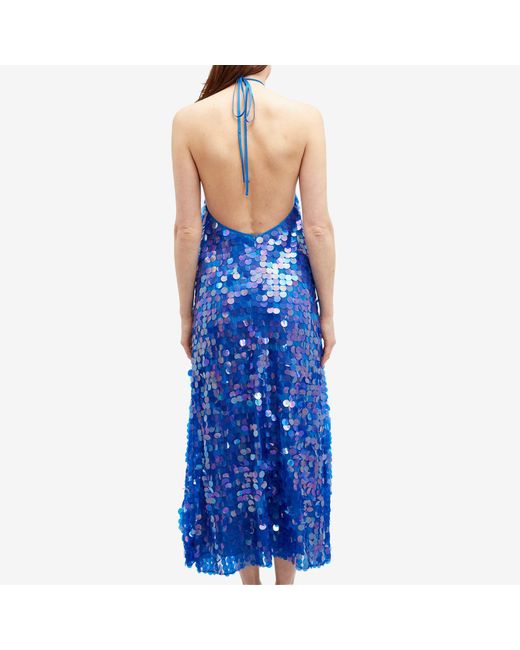 blue dress for wedding Light Blue Beaded Long Prom Dress, Sky Blue / 8 main image 0