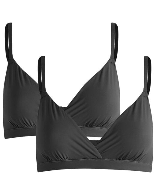 Skims Black Fits Everybody Bundle Crossover Bralette 2 Pack