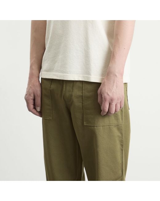 Universal Works Green Twill Fatigue Pant for men