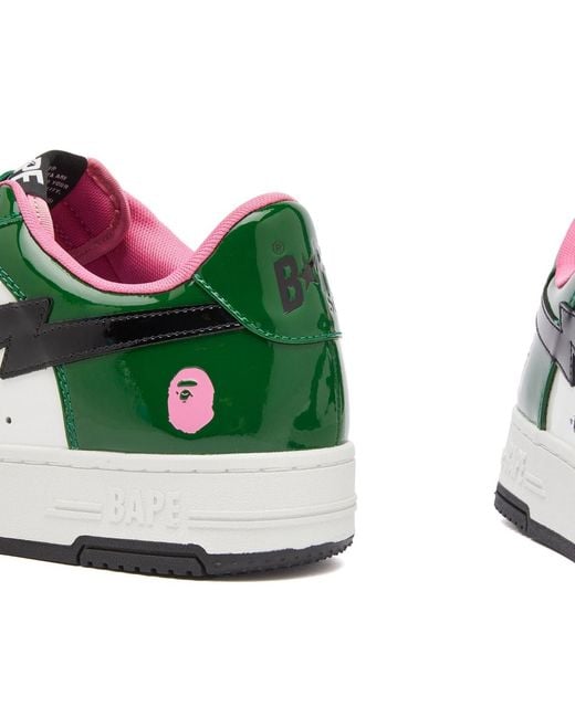 BAPE STA Green Patent Leather 会員限定品 A Bathing Ape Patent Leather Bape Sta Sneaker in Green for Men