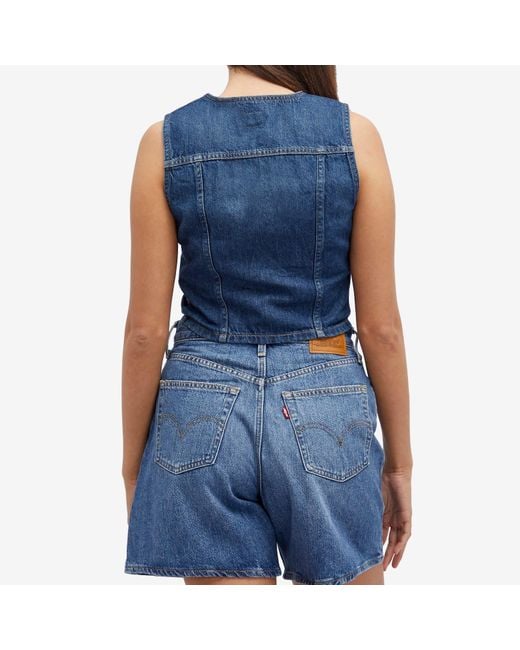 Levi's Blue Denim Waistcoat