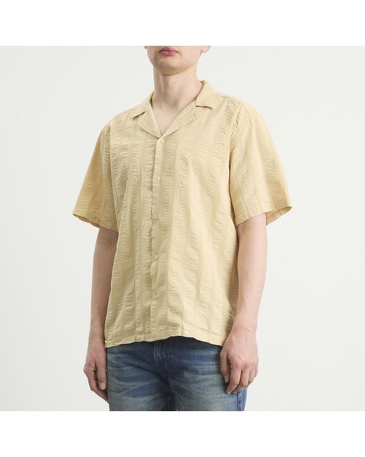Forét Natural Peer Jacquard Stripe Vacation Shirt for men