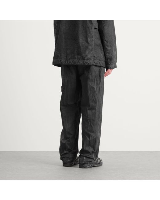 Stone Island Gray Dense Nylon-Tc Hand Sprayed Reflective Trousers for men