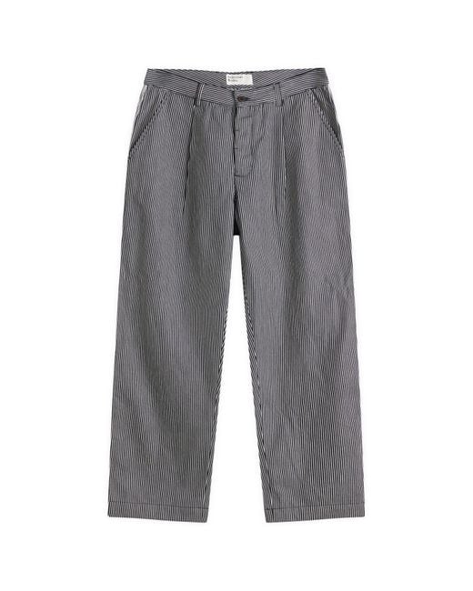 Universal Works Gray Hickory Stripe Duke Pant for men