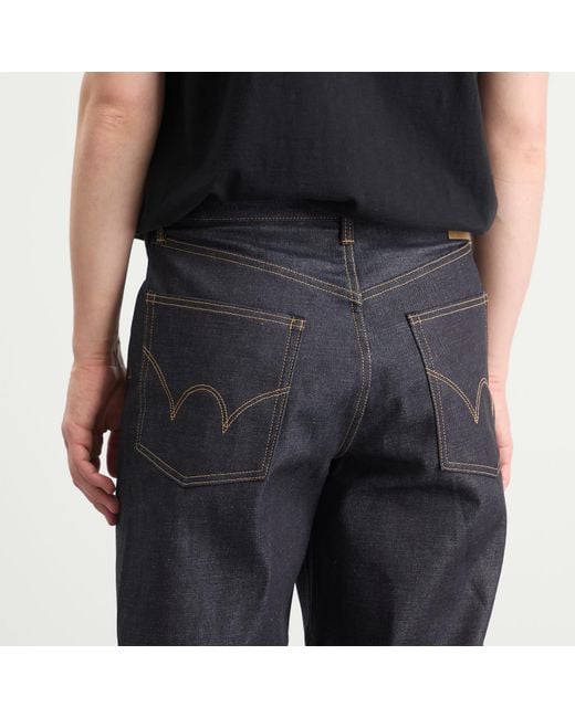 Edwin Indigo Selvage Denim Wide-Leg Pants in Blue for Men | Lyst