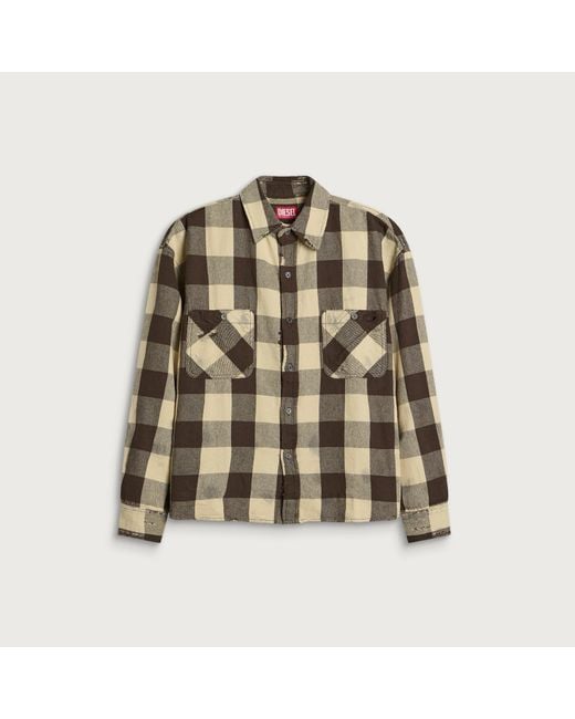 DIESEL Multicolor Distressed Flannel Shirt for men