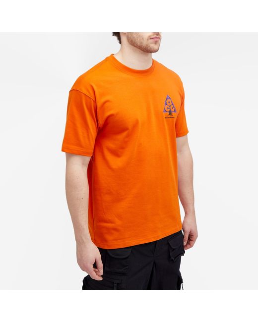 Nike Orange Acg Wildwood T-Shirt for men