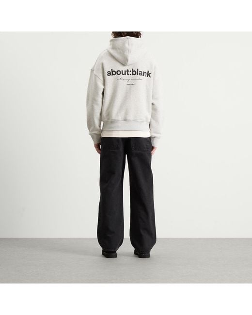 About Blank White Box Zip Hoodie for men