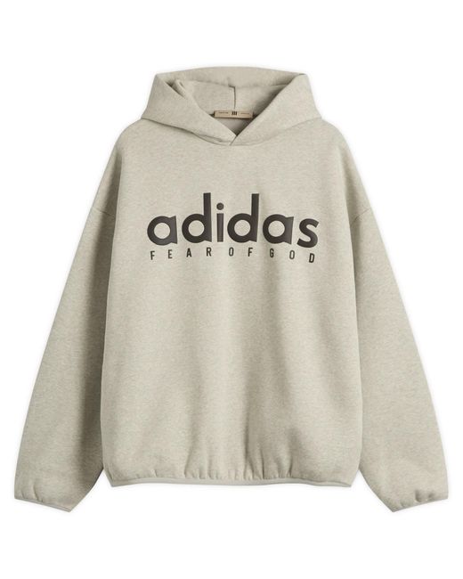 Adidas x FOG Gray Adidas X Fear Of God Heather Cotton Fleece Hoodie