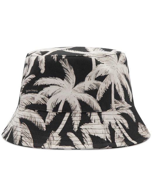 Palm Angels Black Bucket Hat for men