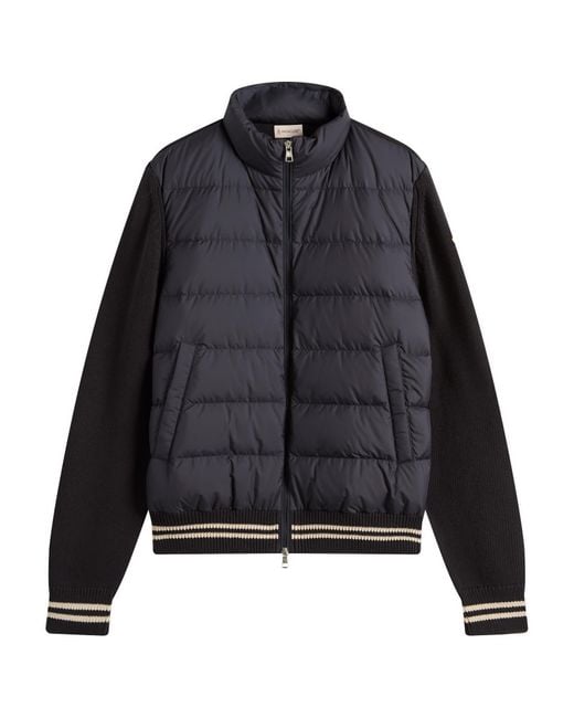 Moncler Black Hybrid Zip Through Jacket for men