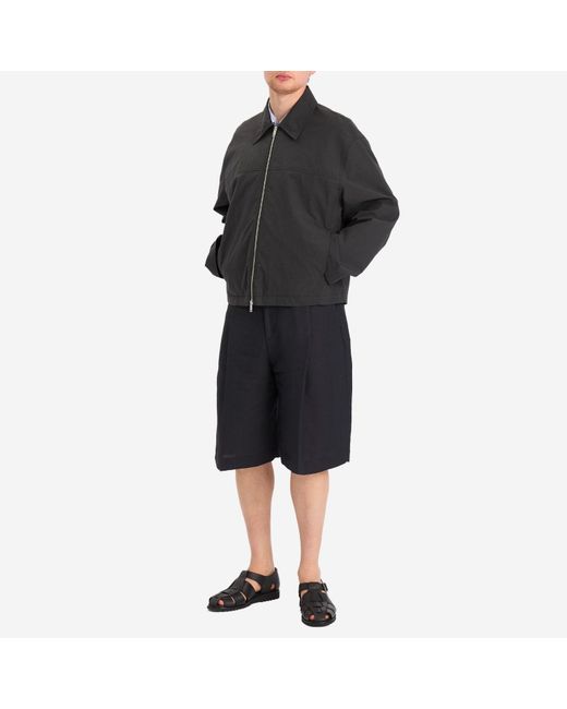 Studio Nicholson Black Fola Zip Through Jacket for men