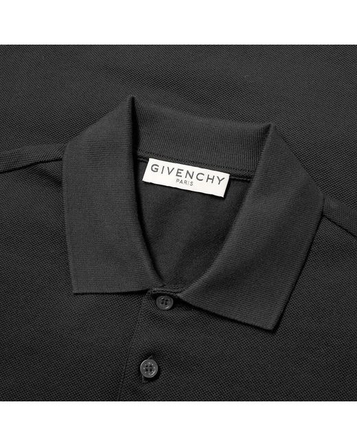 Givenchy Cotton Split Logo Polo in Black for Men - Lyst