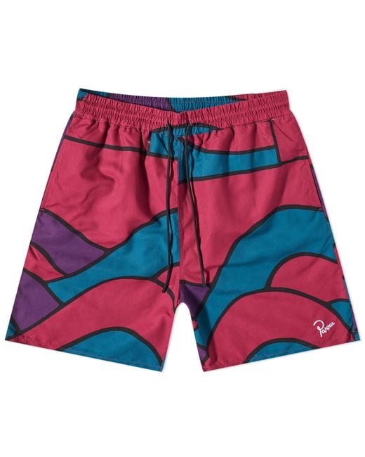 by Parra Red Mountain Waves Swim Shorts for men
