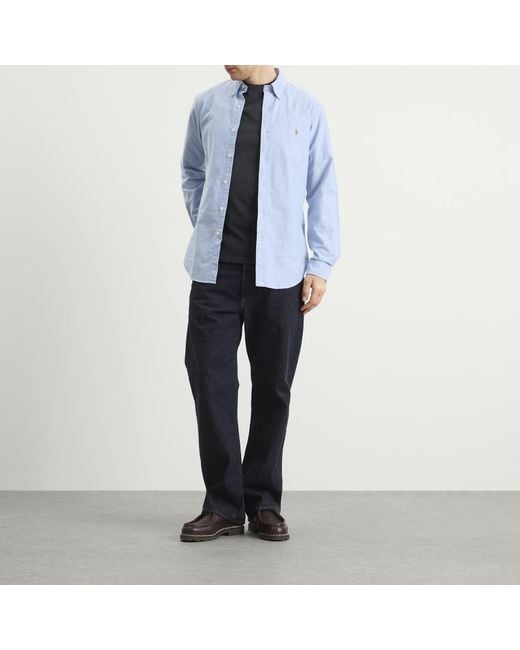 Polo Ralph Lauren Blue Button Down Oxford Shirt for men
