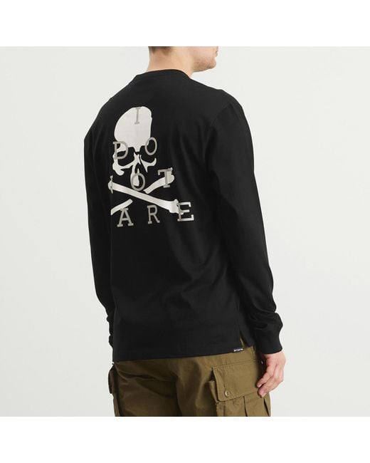 MASTERMIND WORLD Black "I Do Not Care" Long Sleeve T-Shirt for men
