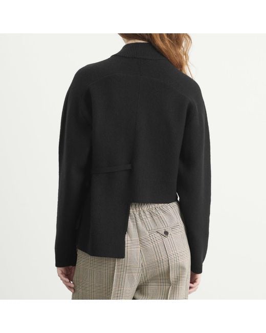 Stel Black Asymmetric Wrap Cardigan