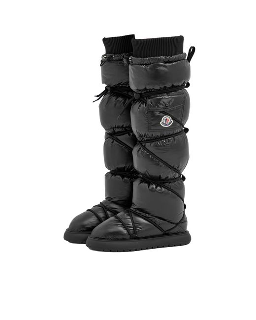 Moncler Black Gaia Pocket High Snow Boots