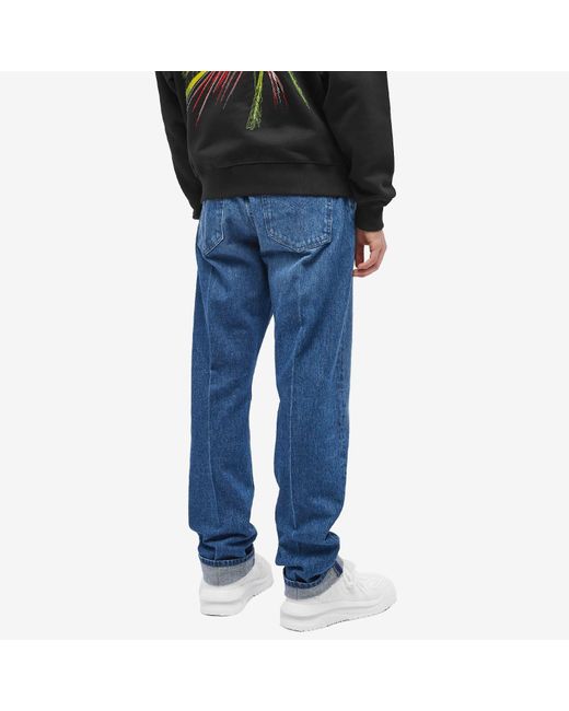Versace Blue Tapered Jeans for men