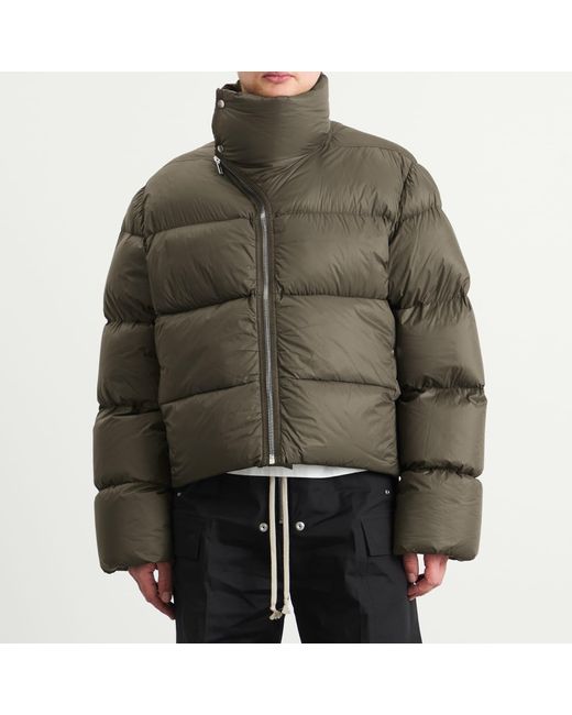 Rick Owens Green Light Nylon Down Turtle Jacket for men