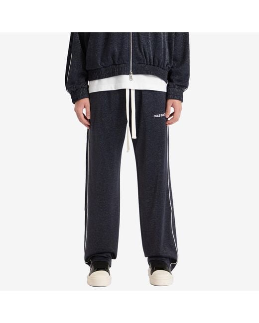 Cole Buxton Blue Glitter Piped Track Pant for men