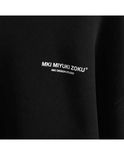 MKI Miyuki-Zoku Black Design Studio Crew Sweatshirt for men