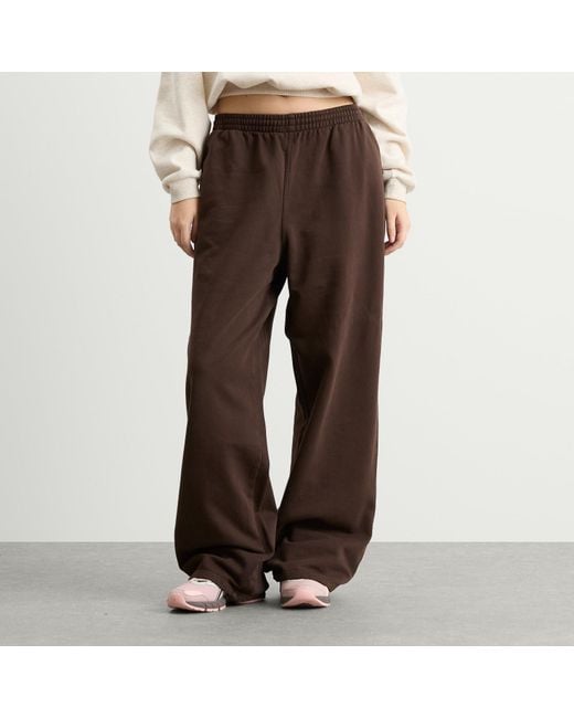 Skims Brown Boyfriend Fleece Baggy Sweatpant