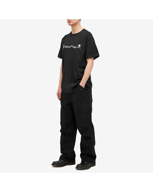John Elliott Black X Mastermind Japan Shredded T-Shirt for men