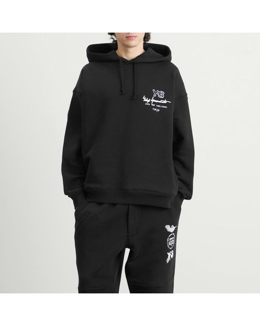 Y-3 Black Logo Hoodie for men