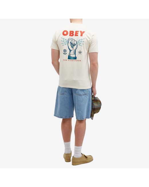 Obey White New Clear Power T-Shirt for men