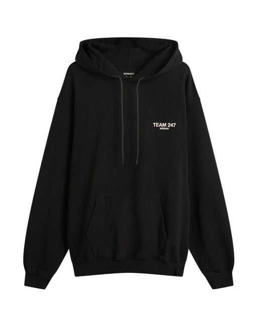 Represent Men's Black Team 247 Oversized Hoodie