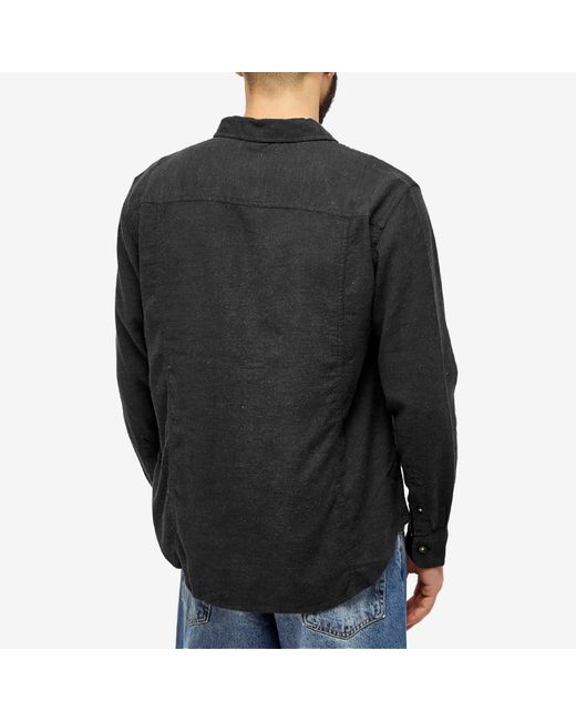 Corridor NYC Black Lyocell Flannel Shirt for men