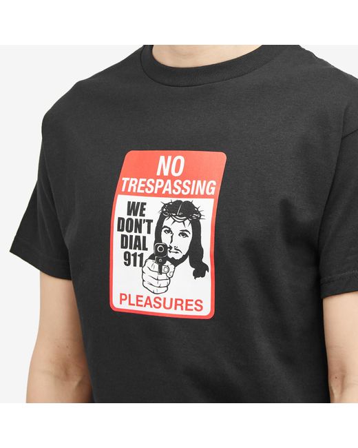 Pleasures Black Trespass T-Shirt for men