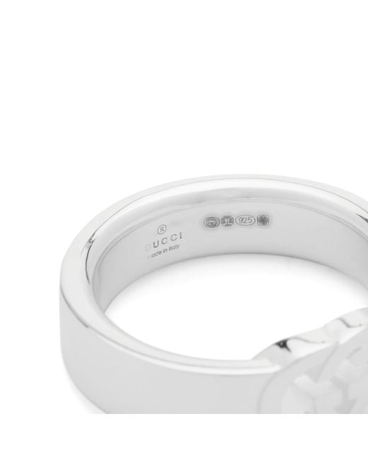 Gucci White Interlocking G Ring