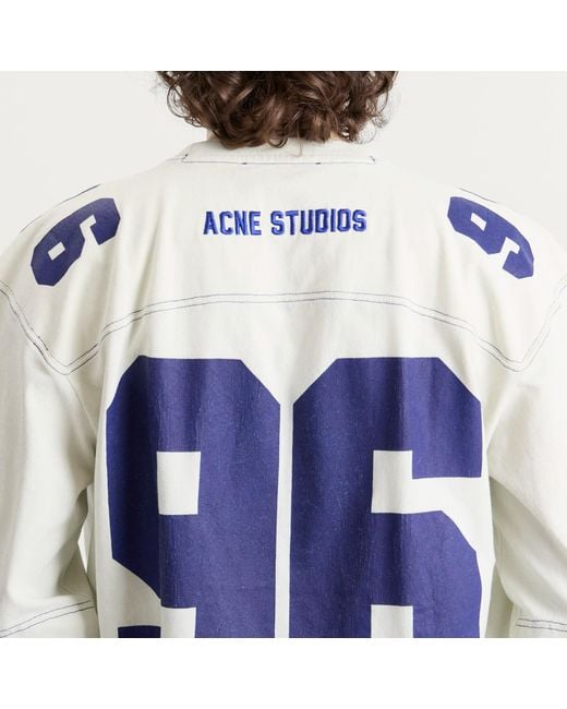 Acne Blue Exfold Long Sleeve Jersey for men