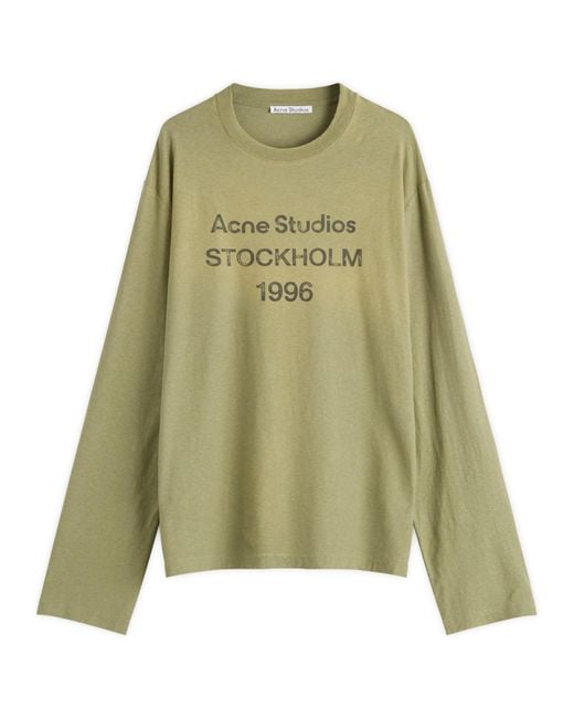 Acne Green Edden U 1996 Long Sleeve T-Shirt for men