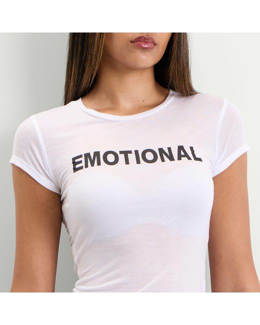 Peachy Den White Nia Emotional T-Shirt