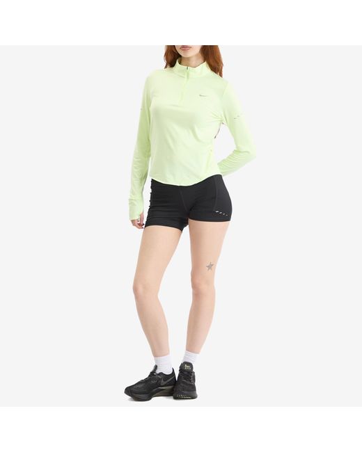 Nike Green Swift Dri-Fit Uv 1/4-Zip Running Top