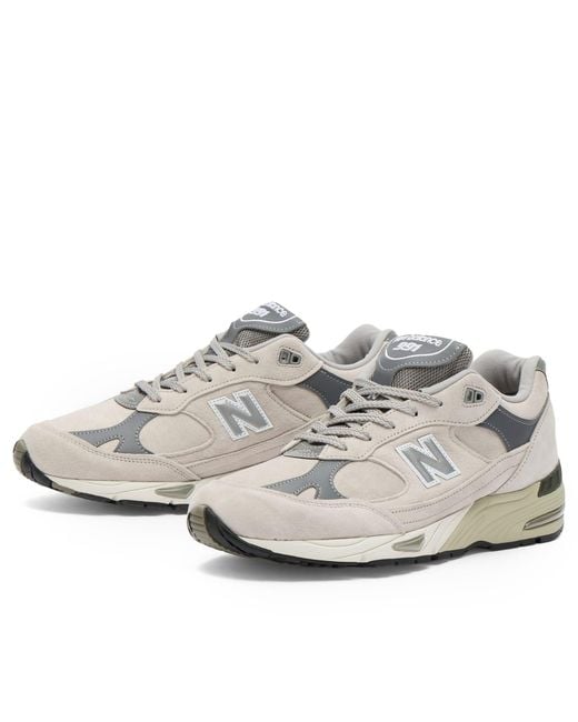 New Balance White 991V1 Sneaker for men